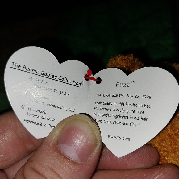 NWT Ty Beanie Baby Rare "Fuzz" 1999 With Tag Errors - Picture 2 of 8